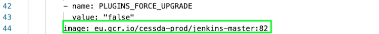 Jenkins YAML file image version